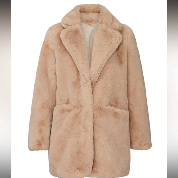 Apparis Sophie Coat Size Small Tan Camel Color